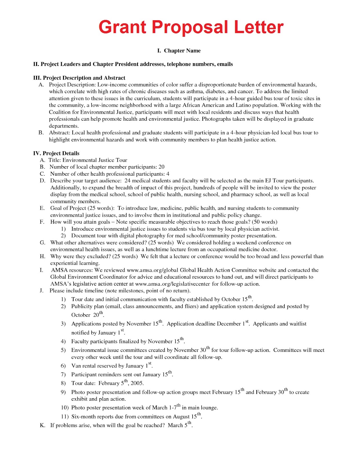 Sample proposal cover letter format